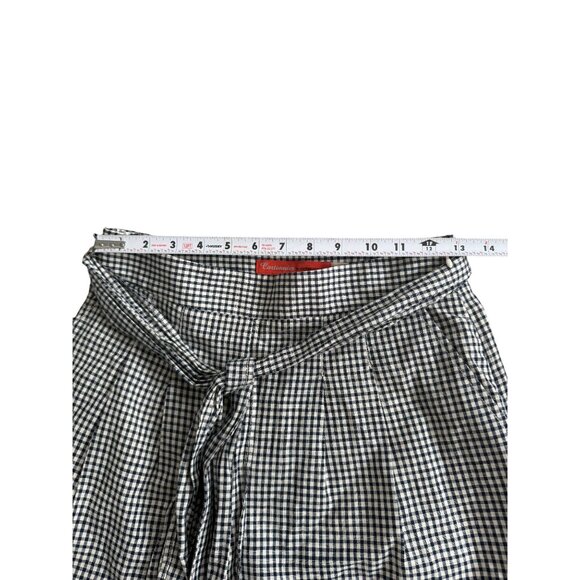 CARTONNIER by Anthropologie Black White Plaid High Rise Shorts size 0 - Picture 5 of 6